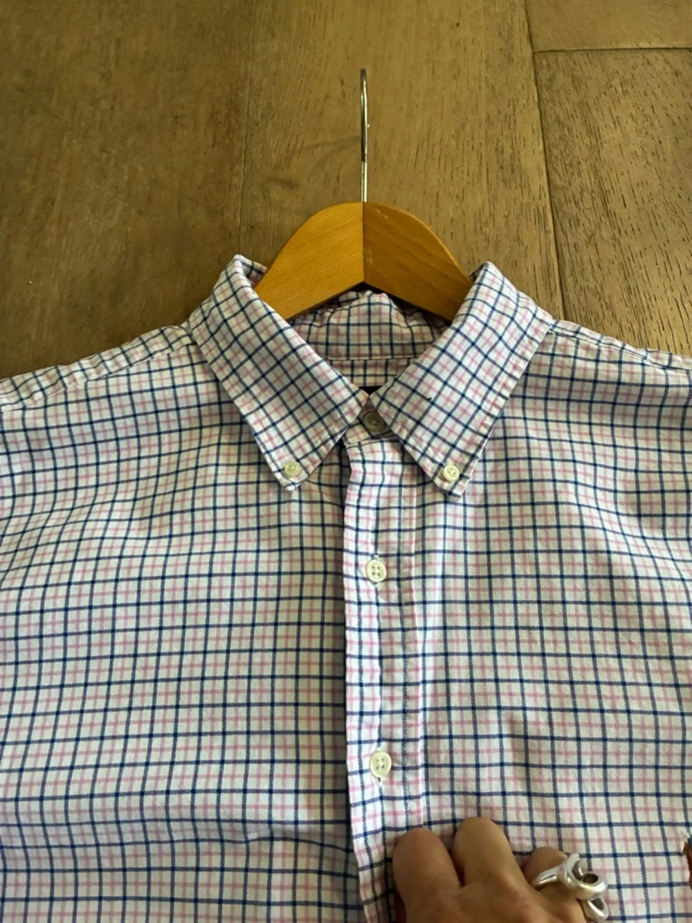 Polo by Ralph Lauren White Button-Down Shirt with Blue and pink Plaid Xl Tall